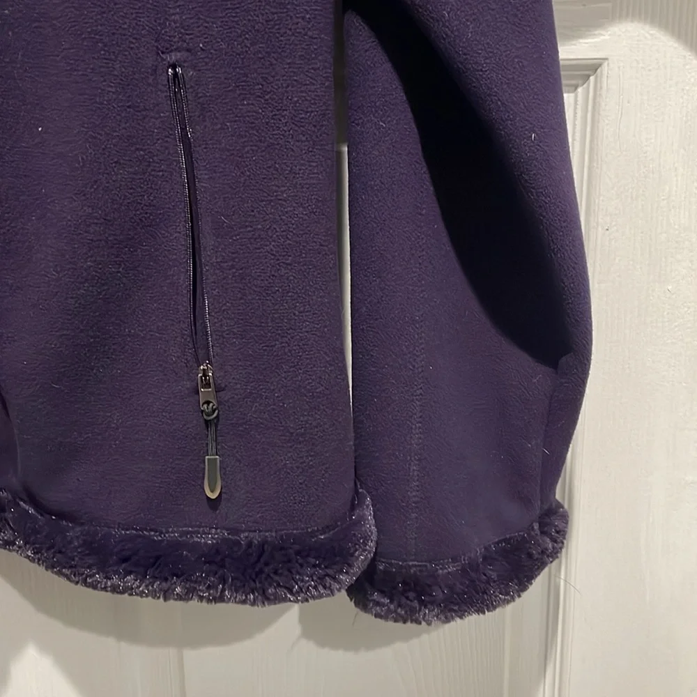 NWT women’s purple Green tea XL faux fur lined jacket with pockets. - Picture 5 of 5